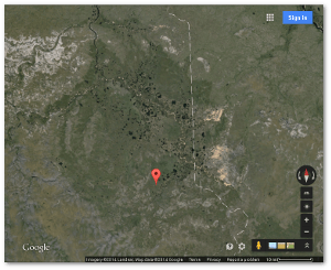 The white line is the border between Krasnoyarsk (left) and Sakha (right)