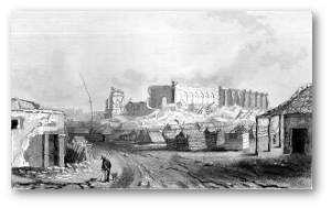 Remains of the cathedral at Concepcion.  Source