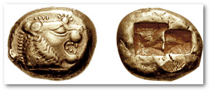 I don't know how far this Lydian 1-stater would have gone in those shops.  Image source