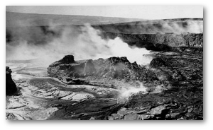 Kilauea's lava lake around the time Perret was there.  Source